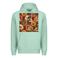 Seafoam western skull aztec seamless pattern Premium Hoodie - BundleAndBundleShop