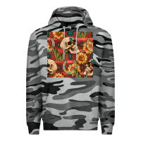 Slate Camo western skull aztec seamless pattern Premium Hoodie - BundleAndBundleShop