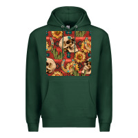 Sports Green western skull aztec seamless pattern Premium Hoodie - BundleAndBundleShop