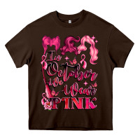 Chocolate Brown in october we wear pink Heavy Core Tee - LillyAllenDesigns