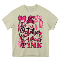 Mossy in october we wear pink Heavy Core Tee - LillyAllenDesigns