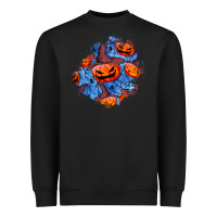 Black halloween pumpkin patch  5 Heavyweight Sweatshirt - BundleAndBundleShop
