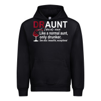 Black Funny Drunk Aunt Definition DRAUNT Gift For Auntie Urban Hoodie - minhPixels