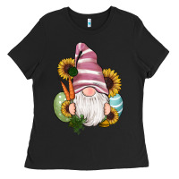 Black easter gnomes egg carrot sunflowers Ladies Tee - RanaPortraitStore