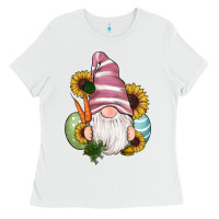 White easter gnomes egg carrot sunflowers Ladies Tee - RanaPortraitStore