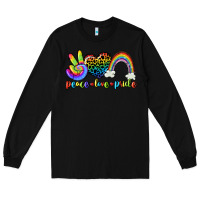 Black Peace love pride Long Sleeve Tee - CowGirlArtShop