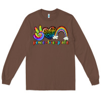 Chestnut Peace love pride Long Sleeve Tee - CowGirlArtShop