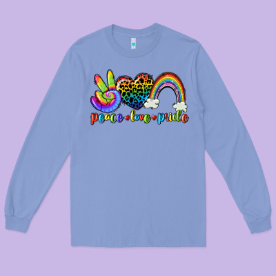 Peace Love Pride Long Sleeve Tee Designed By Cowgirlartshop