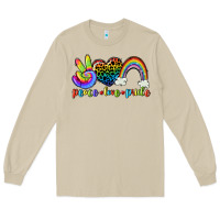 Mushroom Peace love pride Long Sleeve Tee - CowGirlArtShop