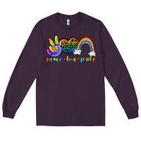 Plum Peace love pride Long Sleeve Tee - CowGirlArtShop