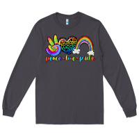 Smoke Peace love pride Long Sleeve Tee - CowGirlArtShop