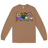 Toasted Coconut Peace love pride Long Sleeve Tee - CowGirlArtShop