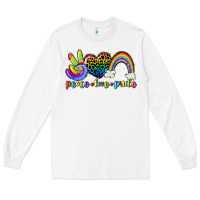 White Peace love pride Long Sleeve Tee - CowGirlArtShop