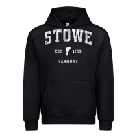 Stowe Vermont Vt Vintage Athletic Sports Urban Hoodie | Teevron