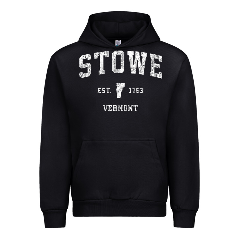 Stowe Vermont Vt Vintage Athletic Sports Urban Hoodie by minhPixels | Teevron