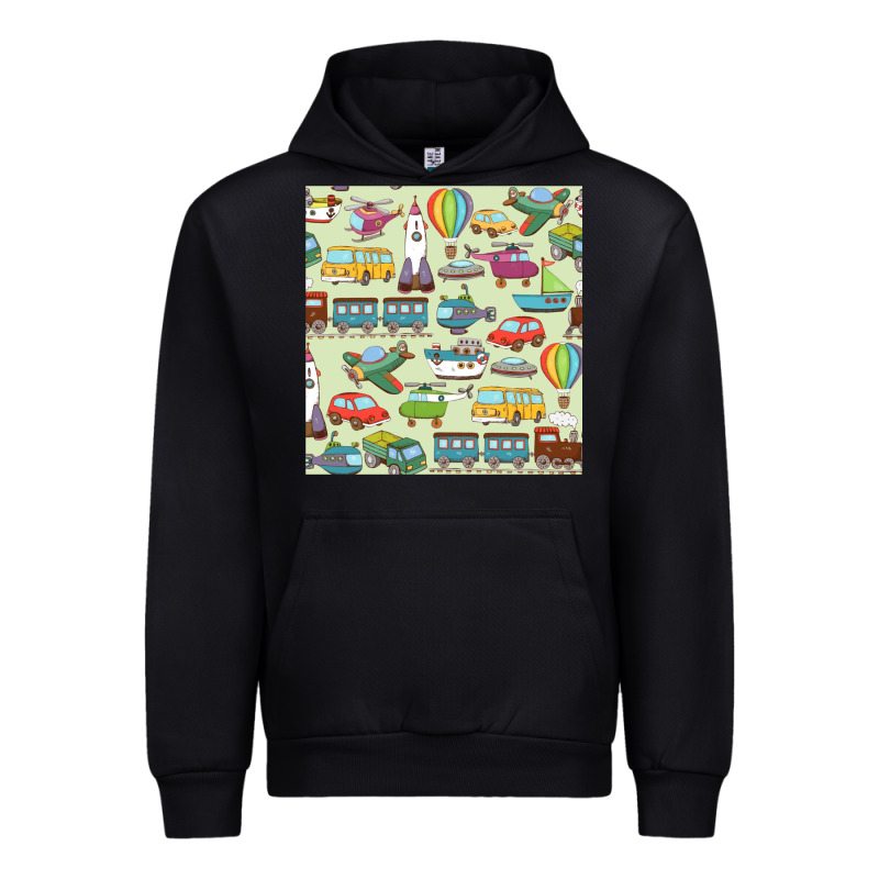 Planes, Trains, And Automobiles Pattern Chiffon Top Urban Hoodie by minhPixels | Teevron