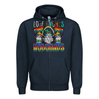 Navy love gnomes nobounds Zipper Hoodie - SublimationCraftShop