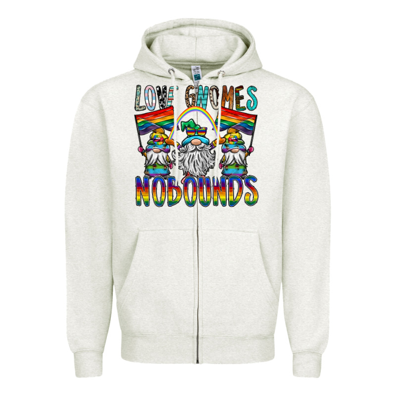 Love Gnomes Nobounds Zipper Hoodie by SublimationCraftShop | Teevron
