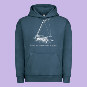 Life Is Better On A Boat Sailboat Sketch Cool Sailing Gifts Urban Hoodie Designed By Minhpixels