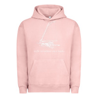 Pigment Salmon Life Is Better On A Boat Sailboat Sketch Cool Sailing Gifts Urban Hoodie - minhPixels