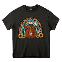 Asphalt red angus rainbow Heavy Core Tee - JahusDesignShop
