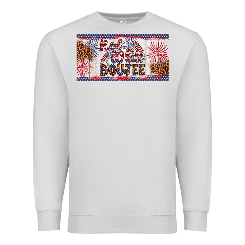 Red White Boujee Premium Sweatshirt by Artiststas | Teevron