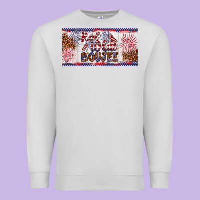 Red White Boujee Premium Sweatshirt Designed By Artiststas
