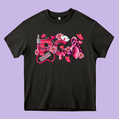 Pca Breast Cancer Patient Care Assistant Heavy Core Tee Designed By Lillyallendesigns