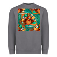 Storm thanksgiving  turkey seamless pattern Heavyweight Sweatshirt - BundleAndBundleShop