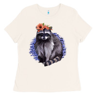 Bone Raccoon with Flowers Ladies Tee - Bettercallsaul