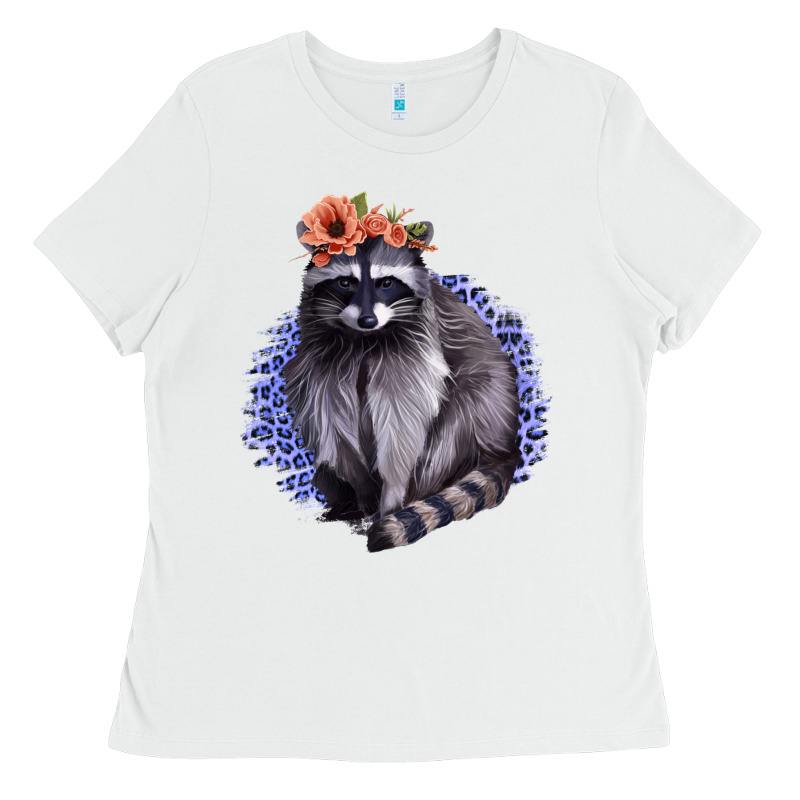 Raccoon With Flowers Ladies Tee by Bettercallsaul | Teevron