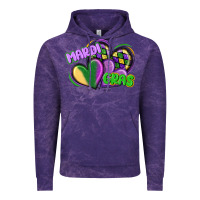 Cloud Purple mardi gras heart Vintage Hoodie - CowGirlArtShop