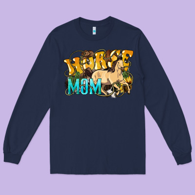 Horse Mom Rope Long Sleeve Tee Designed By Howdyjamesfarm