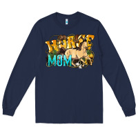 Navy Horse Mom Rope Long Sleeve Tee - HowdyJamesFarm