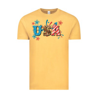Vintage Mustard USA 4th of july Vintage Tee - HowdyJamesFarm
