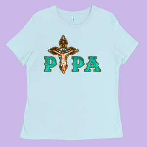 Papa Jesus With Cross Ladies Tee Designed By Bettercallsaul