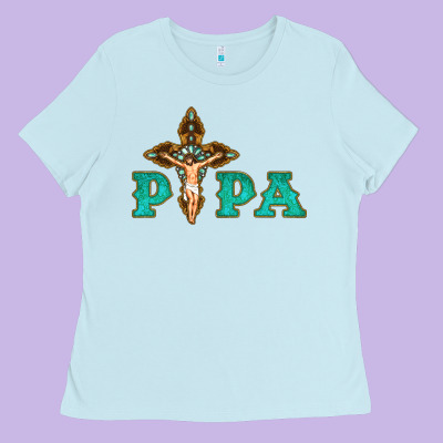 Papa Jesus With Cross Ladies Tee Designed By Bettercallsaul