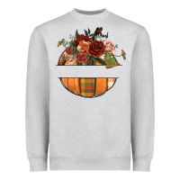 Customize Floral Pumpkin Heavyweight Sweatshirt | Teevron