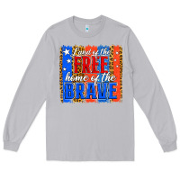 Moon Dust land of the free th of july brushstroke Long Sleeve Tee - Jasminsmagicworld
