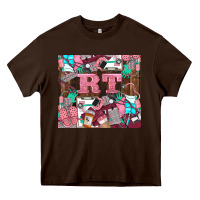 Chocolate Brown rt Heavy Core Tee - LillyAllenDesigns