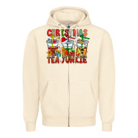 Christmas Tea Junkie Zipper Hoodie | Teevron