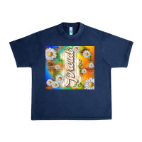 Navy proud with daisies Urban Heavy Tee - TumblerDesignByShophia