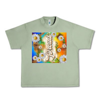 Oil Green proud with daisies Urban Heavy Tee - TumblerDesignByShophia