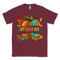 Burgundy optometry thankful grateful blessed pumpkin Classic Tee - NancyCooperArtShop