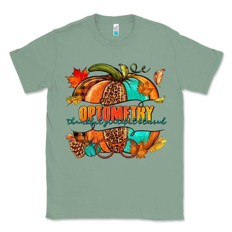 Optometry Thankful Grateful Blessed Pumpkin Classic Tee by NancyCooperArtShop | Teevron