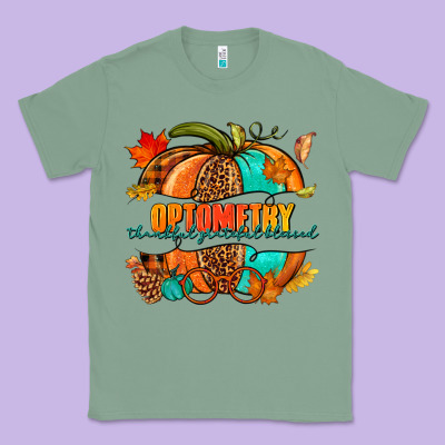 Optometry Thankful Grateful Blessed Pumpkin Classic Tee Designed By Nancycooperartshop