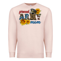 Pale Pink proud army mom Premium Sweatshirt - Artiststas