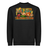 Black happy thanksgiving Heavyweight Sweatshirt - FaDigitalArtStudio