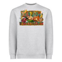 Heather Grey happy thanksgiving Heavyweight Sweatshirt - FaDigitalArtStudio