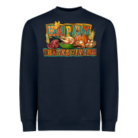 Navy happy thanksgiving Heavyweight Sweatshirt - FaDigitalArtStudio